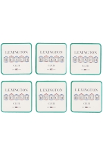 Beach Club Printed Paper Coaster (set Of 6)