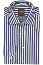 Slim Fit Cut Away Dobby Stripe