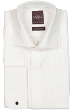 Reg Fit Cut Away Tuxedo Double Cuff Shirt