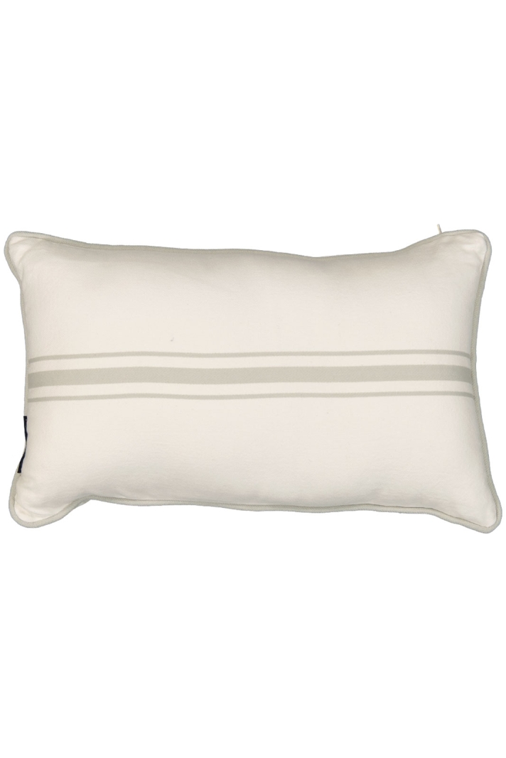 Small Center Striped Organic Cotton Twill Pillow