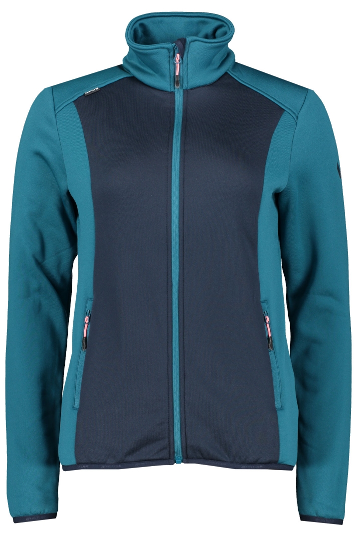 teal fleece jacket