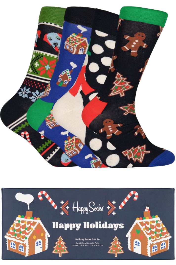 4-pack Gingerbread Cookies Socks Gift Set