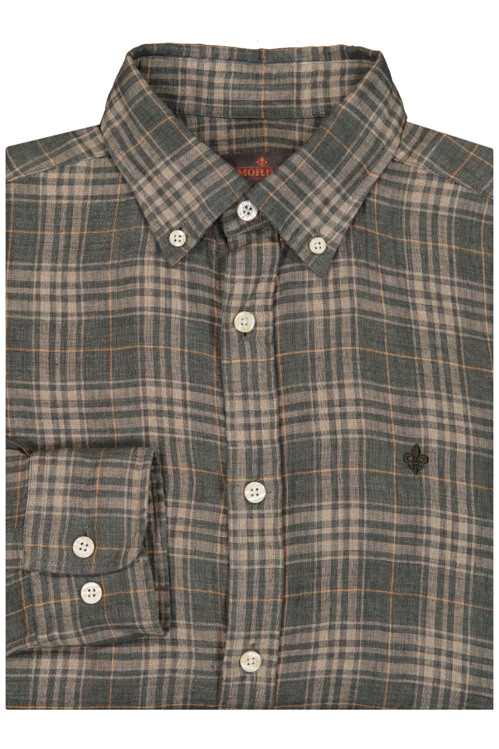 Linen Check Bd Shirt