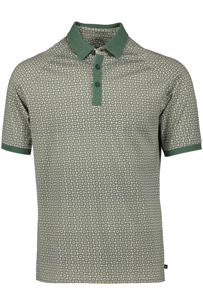 Caserta Printed Polo With Roman Iii Pattern