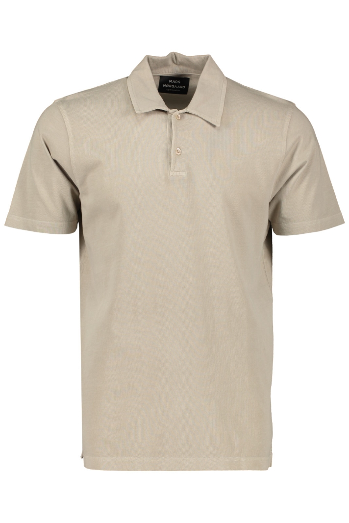 Cotton Jersey Pigment Dye Polo Shirt